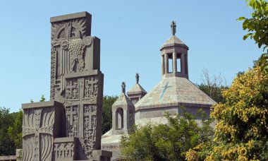 Khachkars, çapraz taş Echmiadzin Manastırı