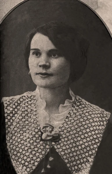 Vintage portrait of a russian woman — Stock Photo, Image