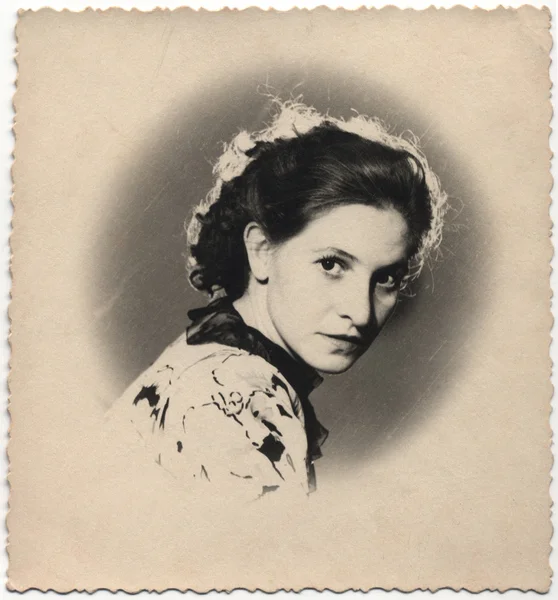 Vintage portrét, rok 1951. — Stock fotografie