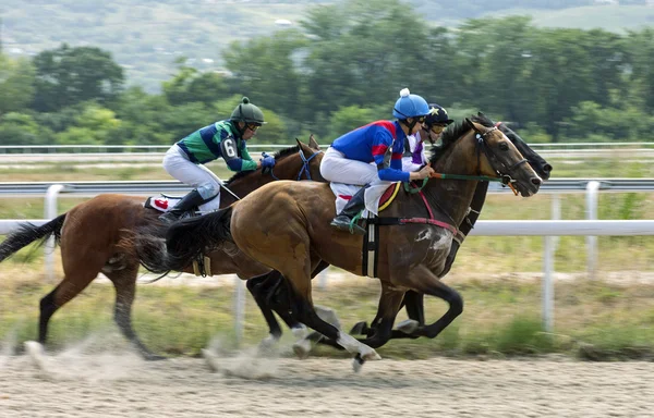 Corrida de cavalos para o prêmio Derby . — Fotografia de Stock