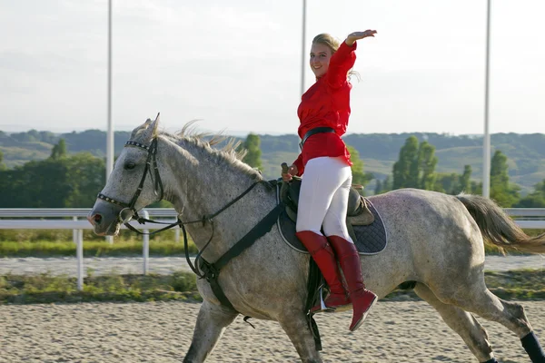 Trick riding,Caucasus — Stock Photo, Image