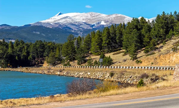 Bela Paisagem Com Lago Azul Montanhas Colorado América — Fotografia de Stock