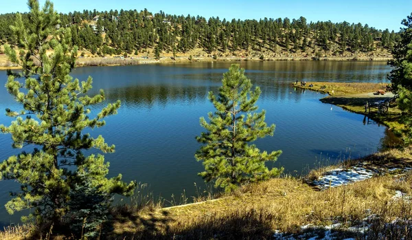 Place Your Holiday Beautiful Lake Colorado America — стоковое фото