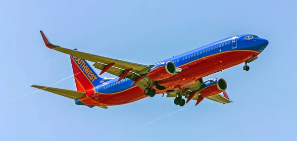 San Diego May 2014 西南航空在圣地亚哥起飞 西南航空是美国最大的国内航空公司 — 图库照片