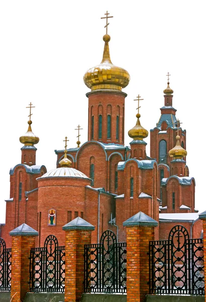 Katedra Ochrony Najświętszej Maryi Panny Miasta Mineralnye Vody Północny Kaukaz — Zdjęcie stockowe