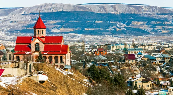 Pohled Arménský Kostel Město Kislovodsk Severní Kavkaz — Stock fotografie