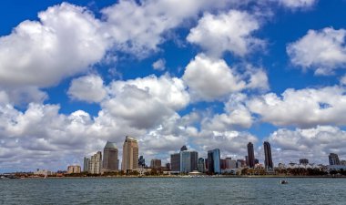 San Diego şehir merkezi California, Amerika Birleşik Devletleri silueti.