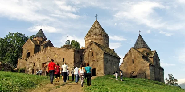 Dilijan Armenia July 2012 People Walking Goshavank Monastery Located Miles — Stock Photo, Image