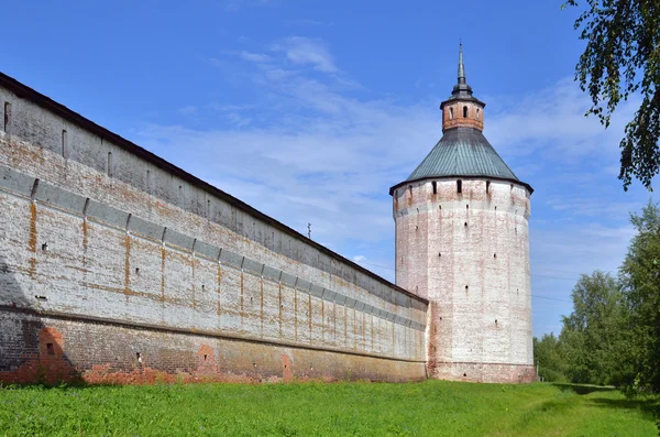 Wall and tower in ancient fortress — Stock Photo, Image