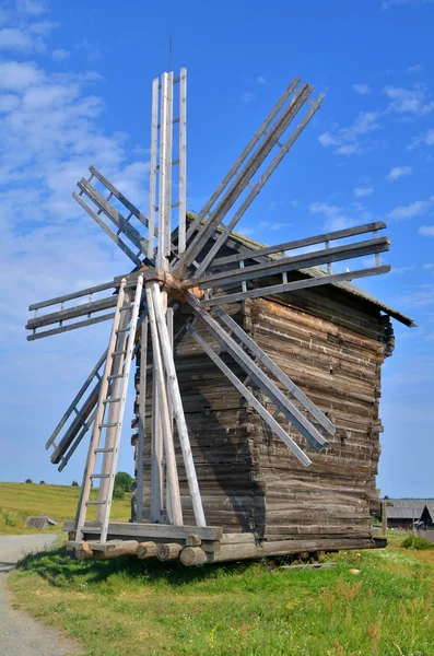 Working mill in russian village Royalty Free Stock Photos