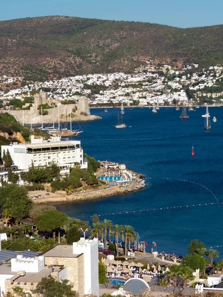 View Bodrum Bay Peter Castle Bodrum Castle Hill Evening Lighting — Stock Photo, Image