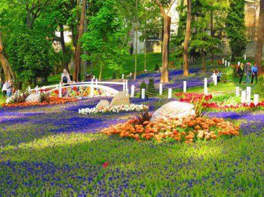 Istanbul--Yaklaşık Nisan 2014: turist yürümek arasında sc