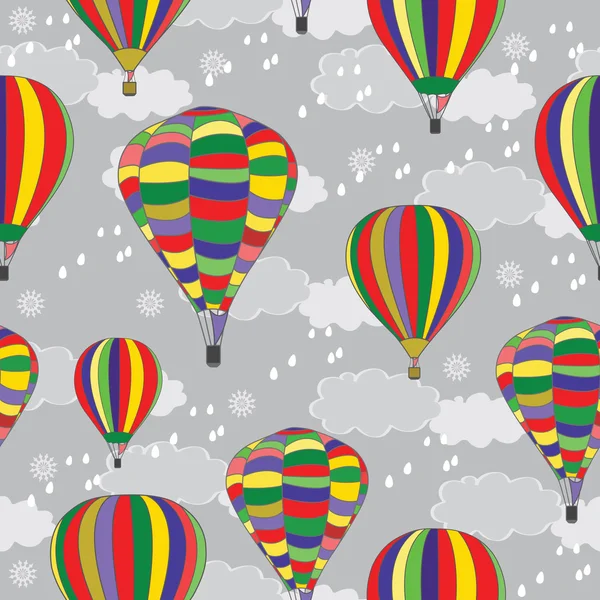 Globos en el fondo del cielo otoñal. Diseño para textil — Archivo Imágenes Vectoriales