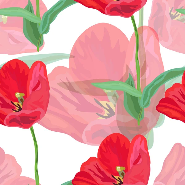 Motif floral sans couture — Image vectorielle