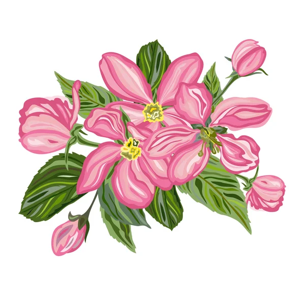 Flor de cereja decorativa —  Vetores de Stock