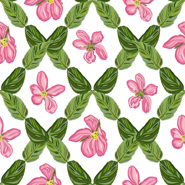 Bloemen naadloos patroon — Stockvector