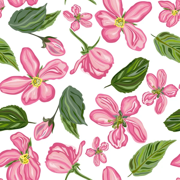 Motif floral sans couture — Image vectorielle