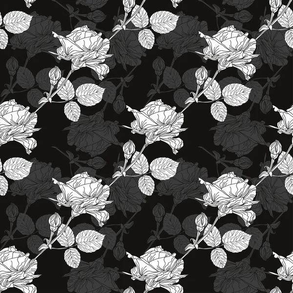 Motif floral sans couture — Image vectorielle