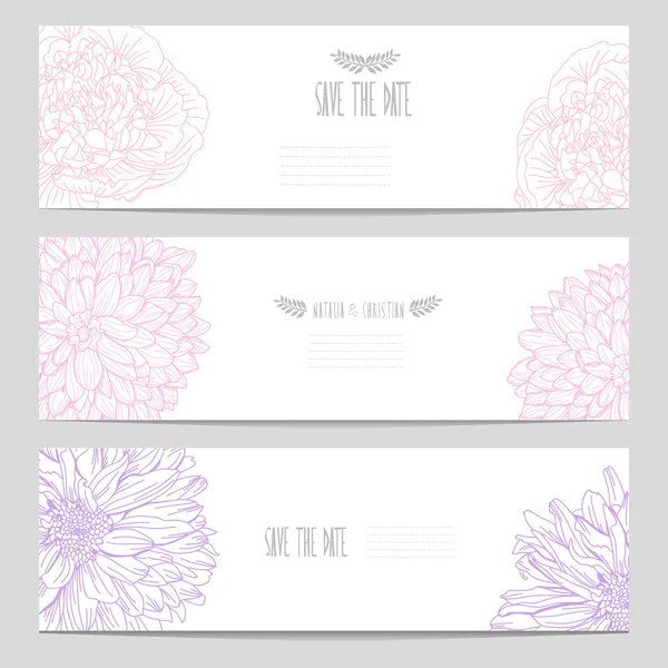 Floral cards set — Stock Vector