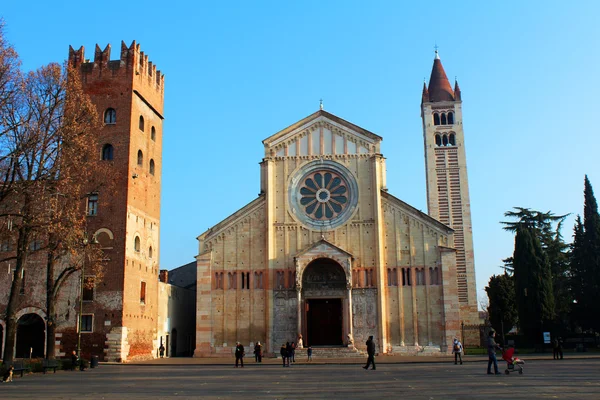 Basílica de San Zeno em Verona, Itália — Fotografia de Stock