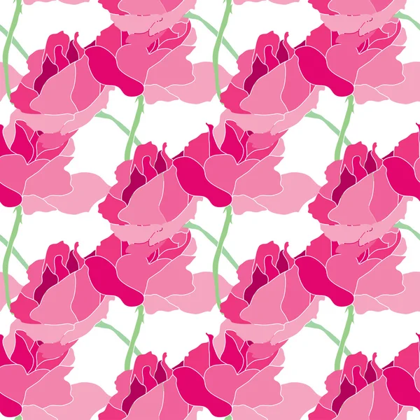 Bloemen naadloos patroon — Stockvector