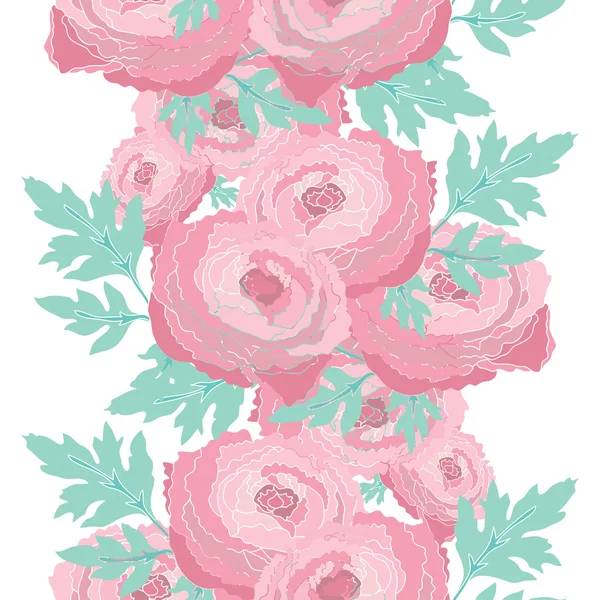 Bloemen naadloos patroon — Stockvector