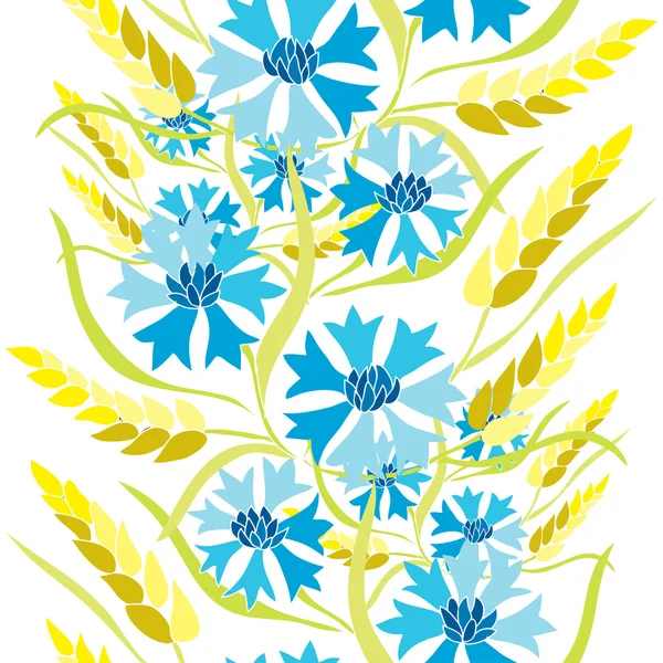 Bloemen naadloos patroon — Stockvector