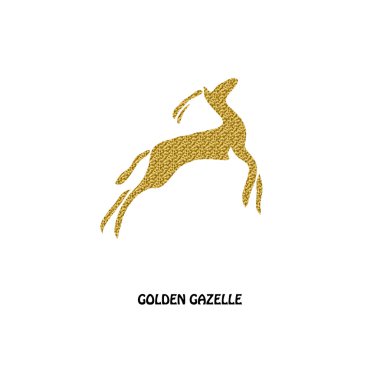 golden gazelle symbol clipart