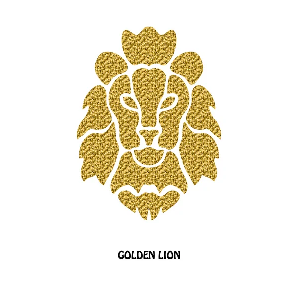 Símbolo de leão dourado — Fotografia de Stock