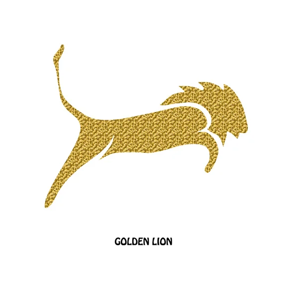 Símbolo de leão dourado — Fotografia de Stock