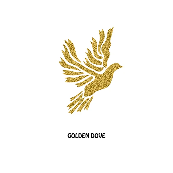Símbolo pomba dourada — Fotografia de Stock