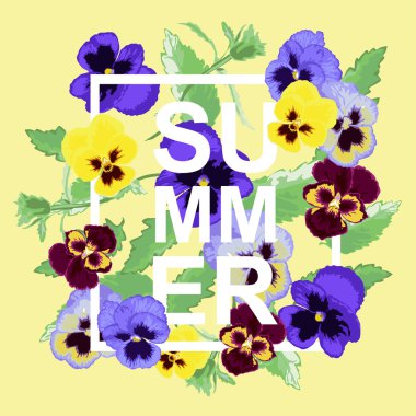 Yaz çiçekli arka plan