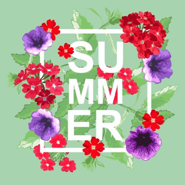 Yaz çiçekli arka plan