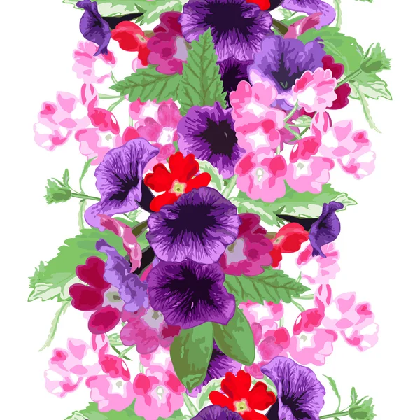 Bloemen naadloos patroon — Stockvector