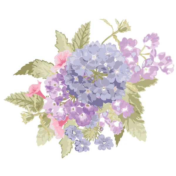 Decoratieve bloemen boeket — Stockvector