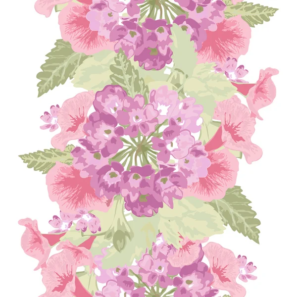 Bloemen naadloos patroon — Stockvector