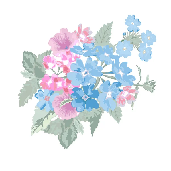 Decoratieve bloemen boeket — Stockvector