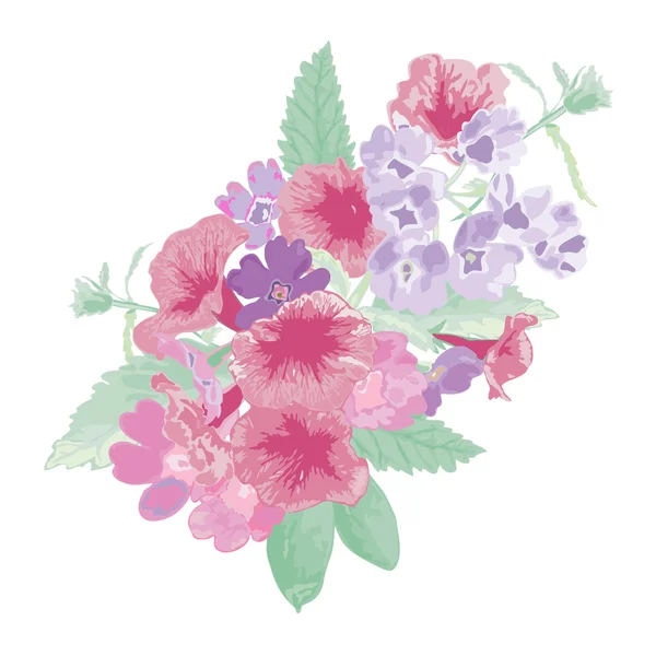 Buquê floral decorativo — Vetor de Stock