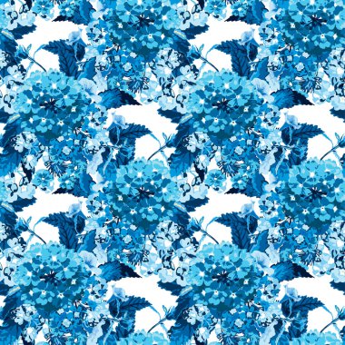 Verbena çiçekleri ve tasarım elementleriyle zarif, pürüzsüz bir desen. Davetiyeler, kartlar, baskı, hediye paketi, imalat, tekstil, kumaş, duvar kağıtları için çiçek deseni