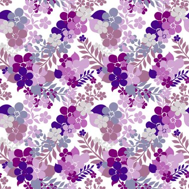 Soyut çiçekleri ve tasarım elementleri olan zarif, pürüzsüz bir desen. Davetiyeler, kartlar, baskı, hediye paketi, imalat, tekstil, kumaş, duvar kağıtları için çiçek deseni