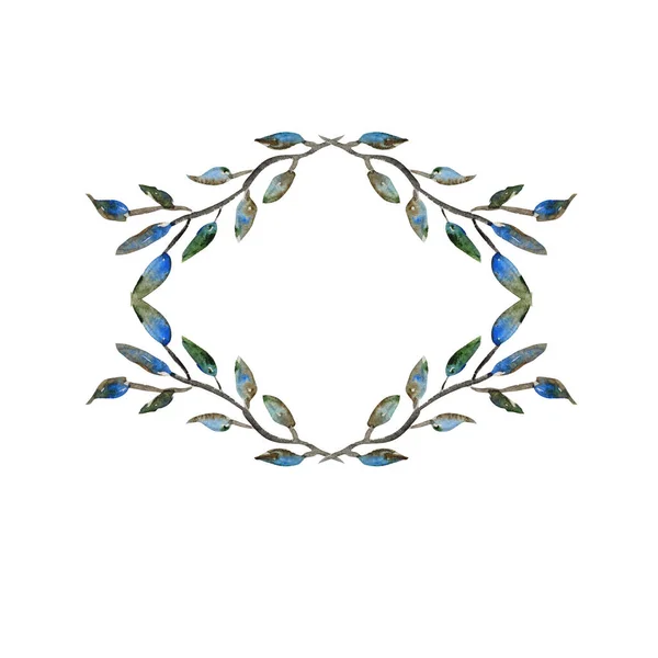 Κομψό Ακουαρέλα Floral Δάφνη Σχεδιαστικό Στοιχείο Μπορεί Χρησιμοποιηθεί Για Γάμο — Φωτογραφία Αρχείου