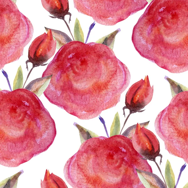 Padrão Sem Costura Elegante Com Aquarela Rosa Flores Elementos Design — Fotografia de Stock