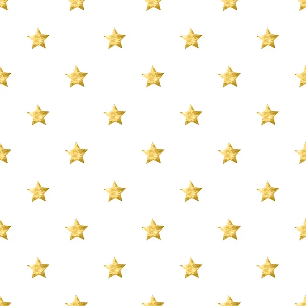 Elegante Patrón Dorado Con Estrellas Decorativas Dibujadas Mano Elementos Diseño — Archivo Imágenes Vectoriales