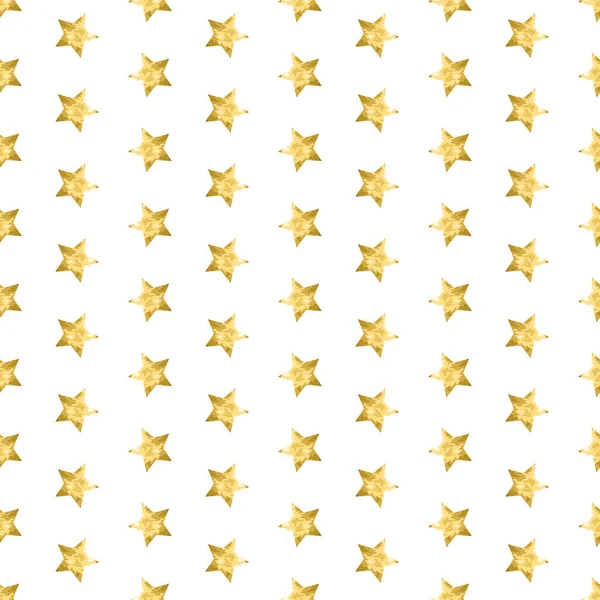 Padrão Dourado Elegante Com Mão Desenhada Estrelas Decorativas Elementos Design — Vetor de Stock