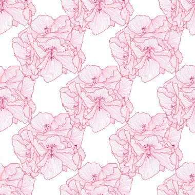 Sardunya çiçekleri ve tasarım elementleriyle zarif, pürüzsüz bir desen. Davetiyeler, kartlar, baskı, hediye paketi, imalat, tekstil, kumaş, duvar kağıtları için çiçek deseni