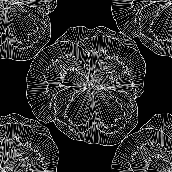 Elegante Naadloze Patroon Met Mieterige Bloemen Design Elementen Bloemen Patroon — Stockvector