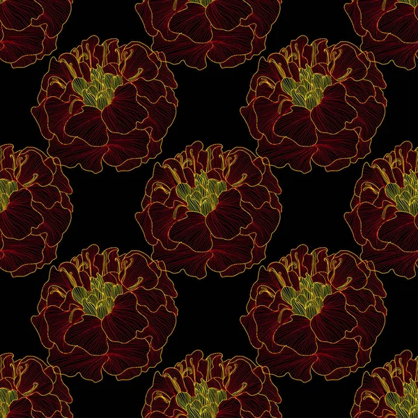 Elegantes Nahtloses Muster Mit Ringelblumen Designelementen Blumenmuster Für Einladungen Karten — Stockvektor