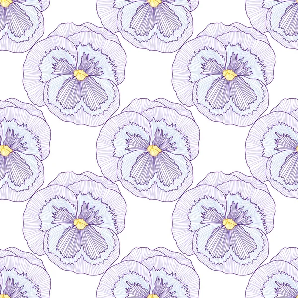 Κομψό Μοτίβο Χωρίς Ραφή Λουλούδια Σχεδιαστικά Στοιχεία Floral Μοτίβο Για — Διανυσματικό Αρχείο