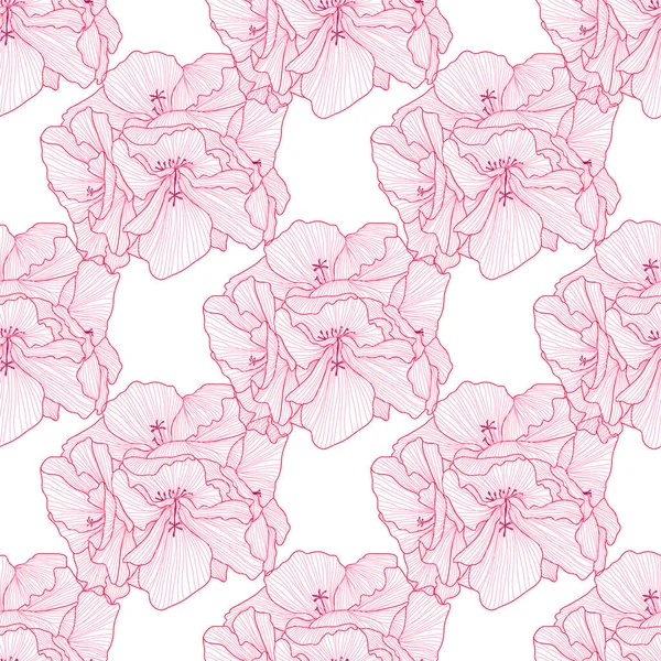 Elegant Seamless Pattern Geranium Flowers Design Elements Floral Pattern Invitations — Stock Vector