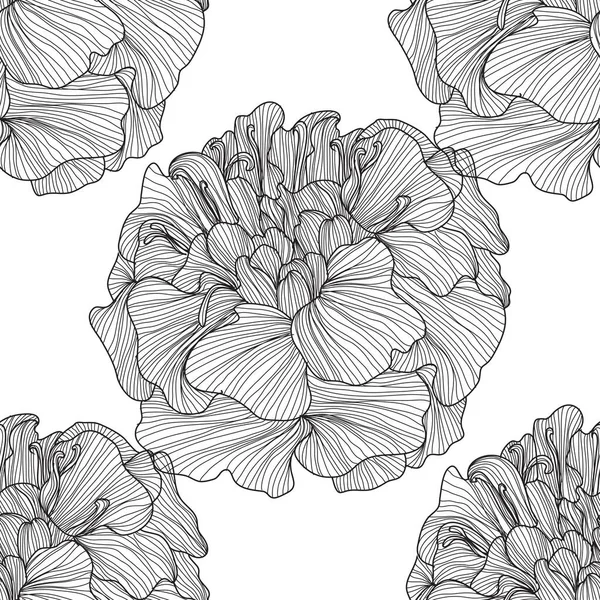 Elegant Naadloos Patroon Met Goudsbloem Design Elementen Bloemen Patroon Voor — Stockvector